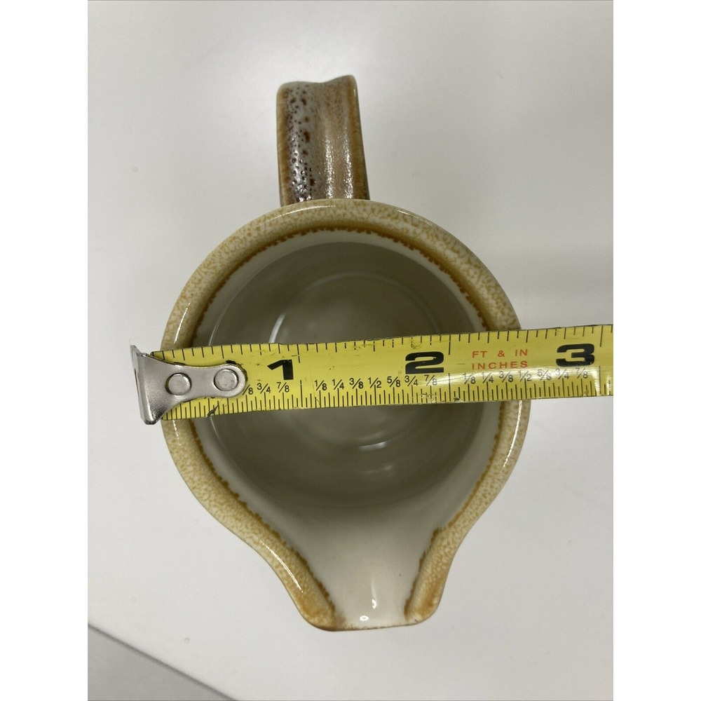 Mikasa Natures Song‎ Creamer Gravy Syrup Pitcher Brown Beige Drip Glaze 10oz - Picture 11 of 11